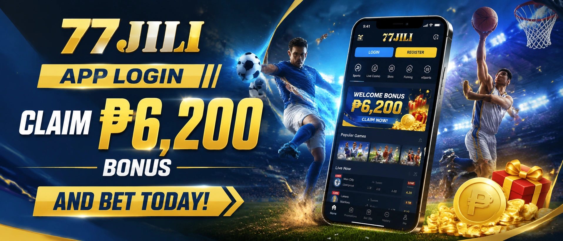 77JILI sports banner 1